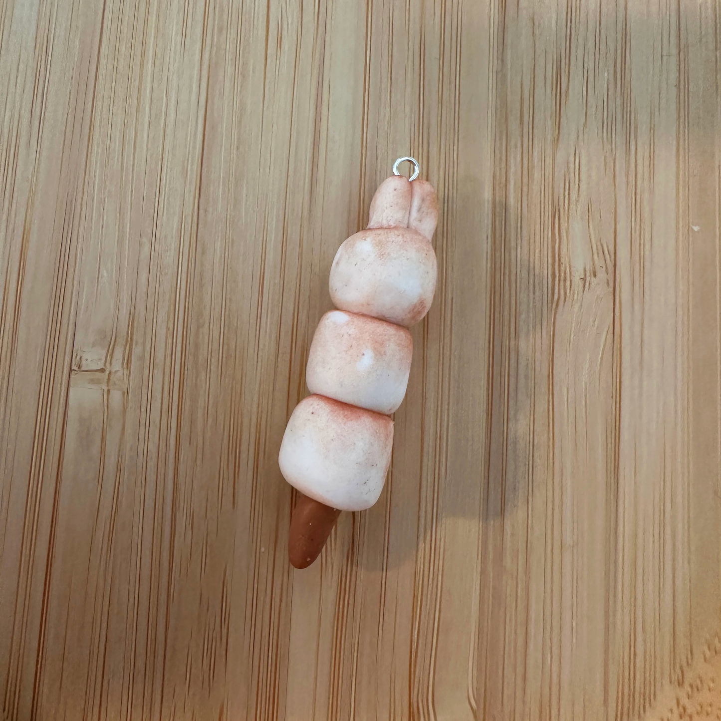 roasted marshmallow bunny keychain