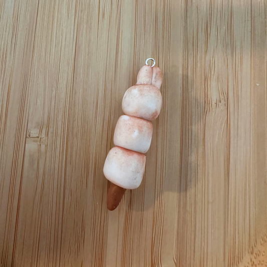 roasted marshmallow bunny keychain